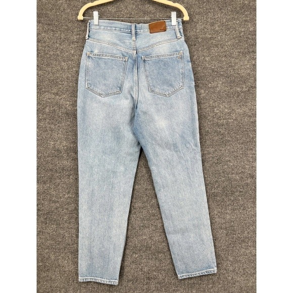 Madewell Jeans Womens 27 The Mom High Rise Distressed Ankle Relaxed Tapered EUC - Picture 4 of 12